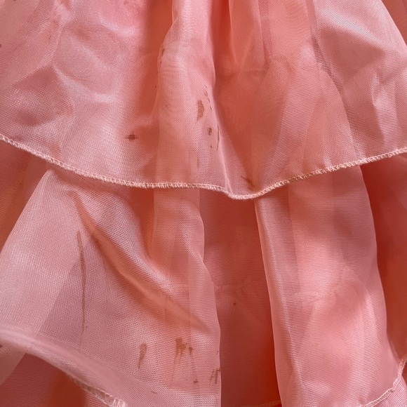 VINTAGE PEACH FORMAL WITH RUFFLES AND RUFFLES - Picture 9 of 11